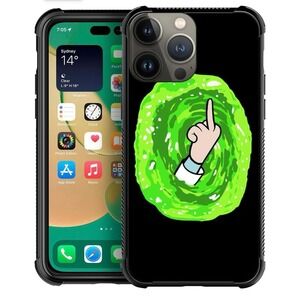 CARLOCA Compatible with iPhone 15 Plus Case,Green Vertical Middle Finger Pattern